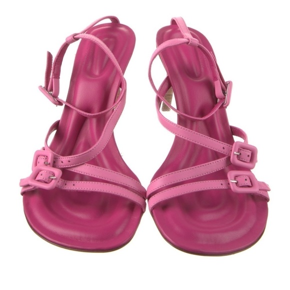 JACQUEMUS Bubblegum Pink Calf Leather Carmague Sandals Size 36 New in Box NWT - Picture 9 of 14